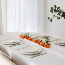 Cosy & Trendy Dinerborden Moon White ø 28 cm - 4 Stuks