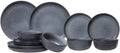 Cosy & Trendy Serviesset Kentucky Grey 12-delig / 4 personer -  4 dinerborden, 4 ontbijtborden og 4 skåle