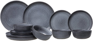 Cosy & Trendy Serviesset Kentucky Grey 12-delig / 4 personer -  4 dinerborden, 4 ontbijtborden og 4 skåle