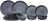 Cosy & Trendy Serviesset Kentucky Grey 12-delig / 4 personer -  4 dinerborden, 4 ontbijtborden og 4 skåle