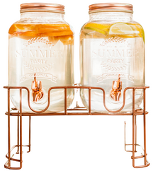 Cosy & Trendy Drankdispenser med holder - Kobber - 2 x 3 liter