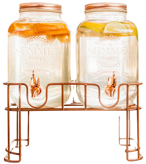Cosy & Trendy Drankdispenser med holder - Kobber - 2 x 3 liter