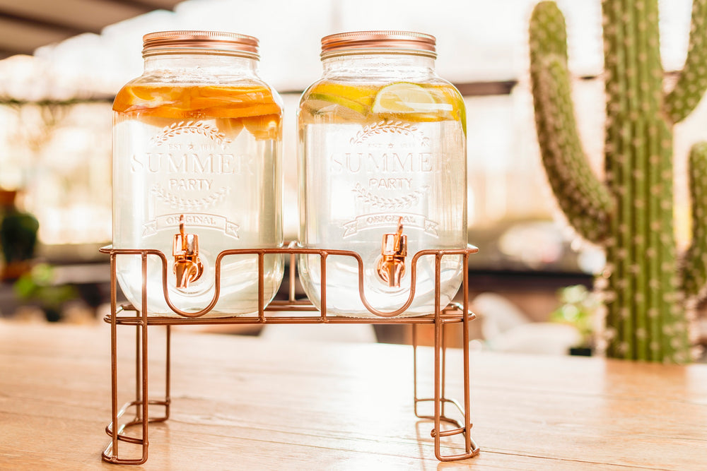 Cosy & Trendy Drankdispenser med holder - Kobber - 2 x 3 liter