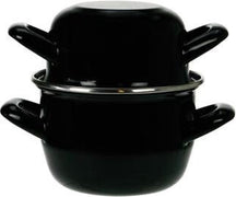 Cosy & Trendy Mosselpan - Emaille - Induktionsvenlig - Sort - ø 18 cm / 2.8 liter - emaljeret non-stick belægning