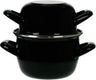 Cosy & Trendy Mosselpan - Emaille - Induktionsvenlig - Sort - ø 18 cm / 2.8 liter - emaljeret non-stick belægning