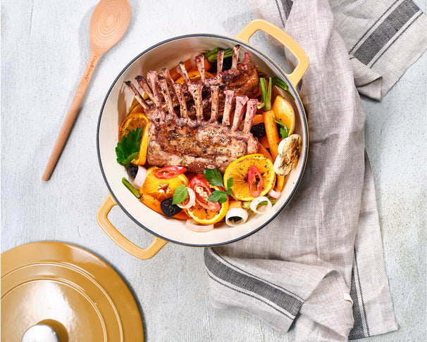Cosy & Trendy Braadpan med deksel Fontestic Gietijzer Amber Gold Ø 28 cm / 6.8 Liter - emaljeret non-stick belægning
