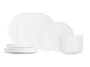 Cosy & Trendy Serviesset Moon White 12-delig / 4 personer - 4 dinerborden, 4 ontbijtborden og 4 skåle