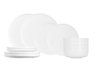 Cosy & Trendy Serviesset Moon White 12-delig / 4 personer - 4 dinerborden, 4 ontbijtborden og 4 skåle