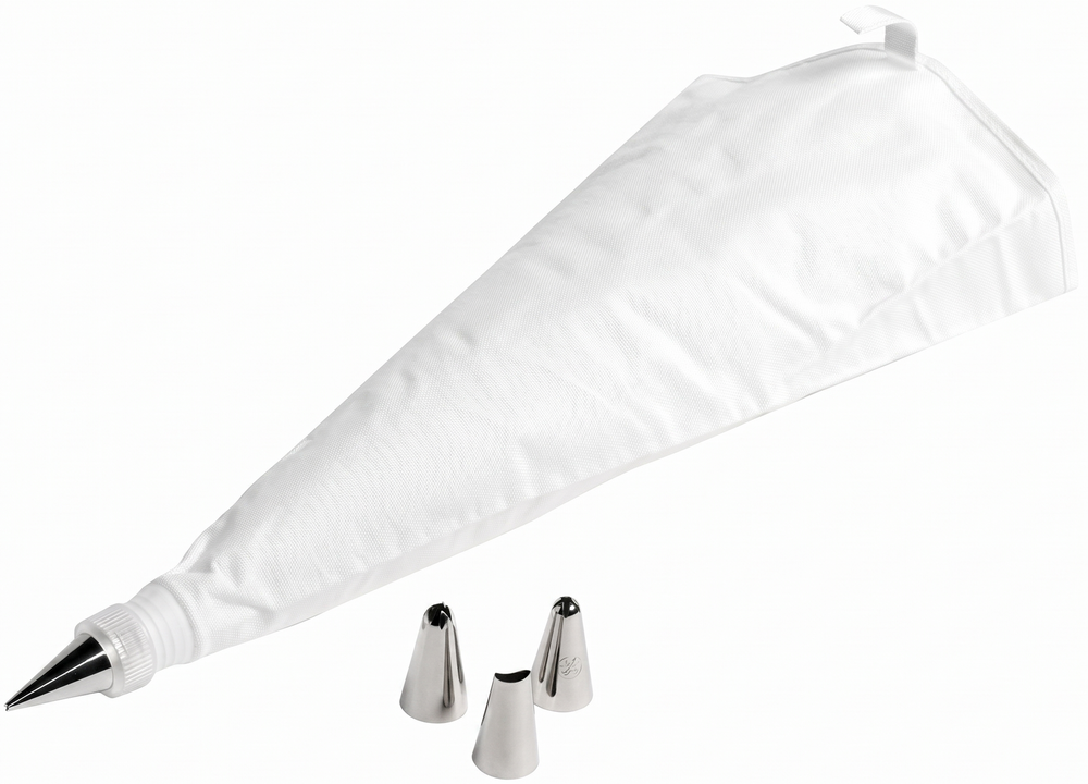 Cosy & Trendy Sprøjtepose Nylon 33 x 19 cm - Genanvendelig - med 4 RVS Sprøjtehoveder