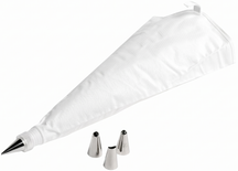 Cosy & Trendy Sprøjtepose Nylon 33 x 19 cm - Genanvendelig - med 4 RVS Sprøjtehoveder