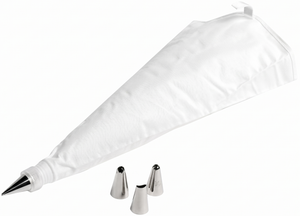 Cosy & Trendy Sprøjtepose Nylon 33 x 19 cm - Genanvendelig - med 4 RVS Sprøjtehoveder