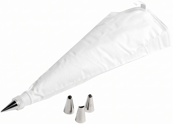 Cosy & Trendy Sprøjtepose Nylon 33 x 19 cm - Genanvendelig - med 4 RVS Sprøjtehoveder