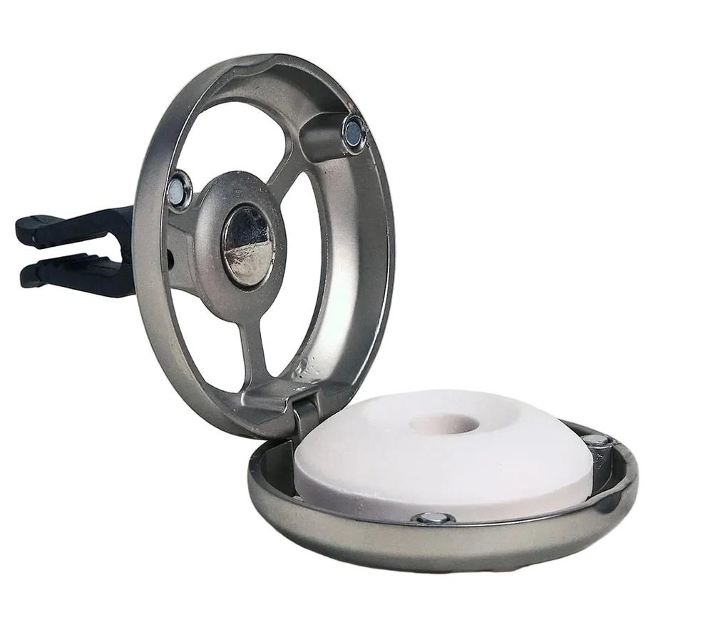 Maison Berger Autoparfum / Autodiffuser Silver - Cotton Caress - Med Genopfyldning