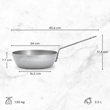De Buyer Hapjespan / Sauteuse Mineral B Element - ø 28 cm / 4 liter - uden non-stick belægning