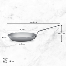 De Buyer Stegepande Mineral B Element - ø 26 cm - uden non-stick belægning