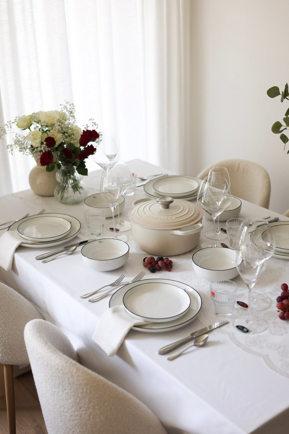 Cosy & Trendy Serviesset Renee 18-delig / 6 personer - 6 dinerborden, 6 ontbijtborden og 6 skåle