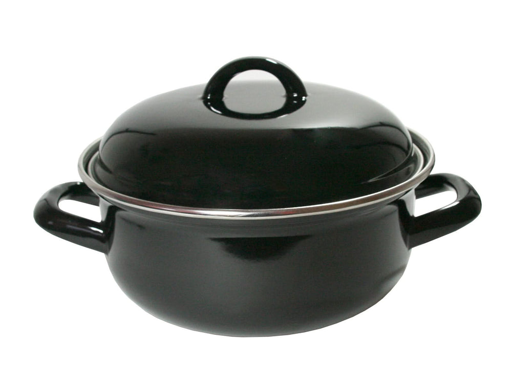 Cookinglife Braadpan med deksel - Emaille - Cooking - ø 26 cm / 5 Liter - geëmailleerde anti-aanbaklaag