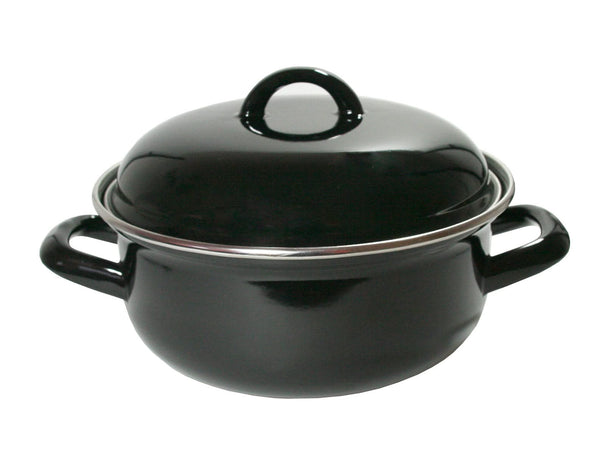Cookinglife Braadpan med deksel - Emaille - Cooking - ø 26 cm / 5 Liter - geëmailleerde anti-aanbaklaag