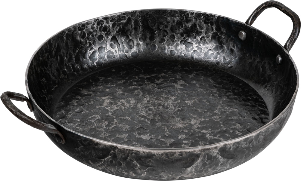 Forged Stegepande Carbonstål med 2 håndtag ø 28 cm - egnet til alle varmekilder - uden non-stick belægning