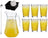 Gele Peter Set - Karaf 1.6 L met 6 Longdrinkglazen 470 ml, Cocktaillepel & IJsblokjesvorm