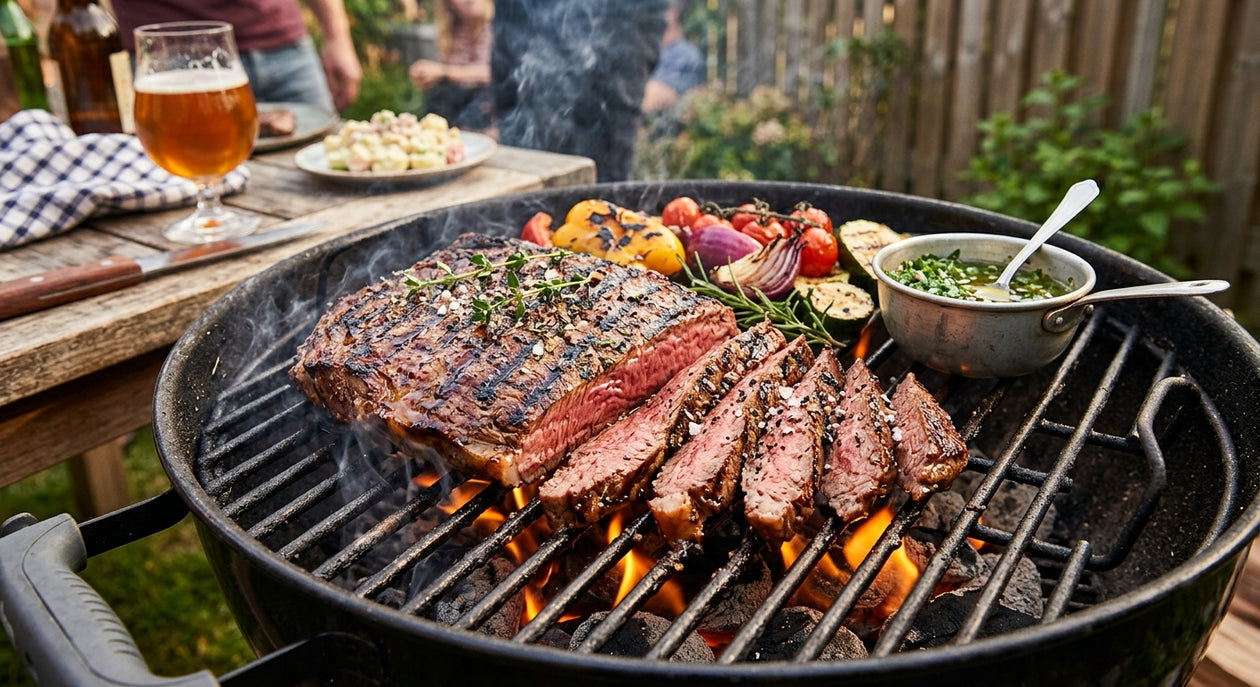 Nyd eventyret med madlavning udendørs med denne saftige bavette-bøf!