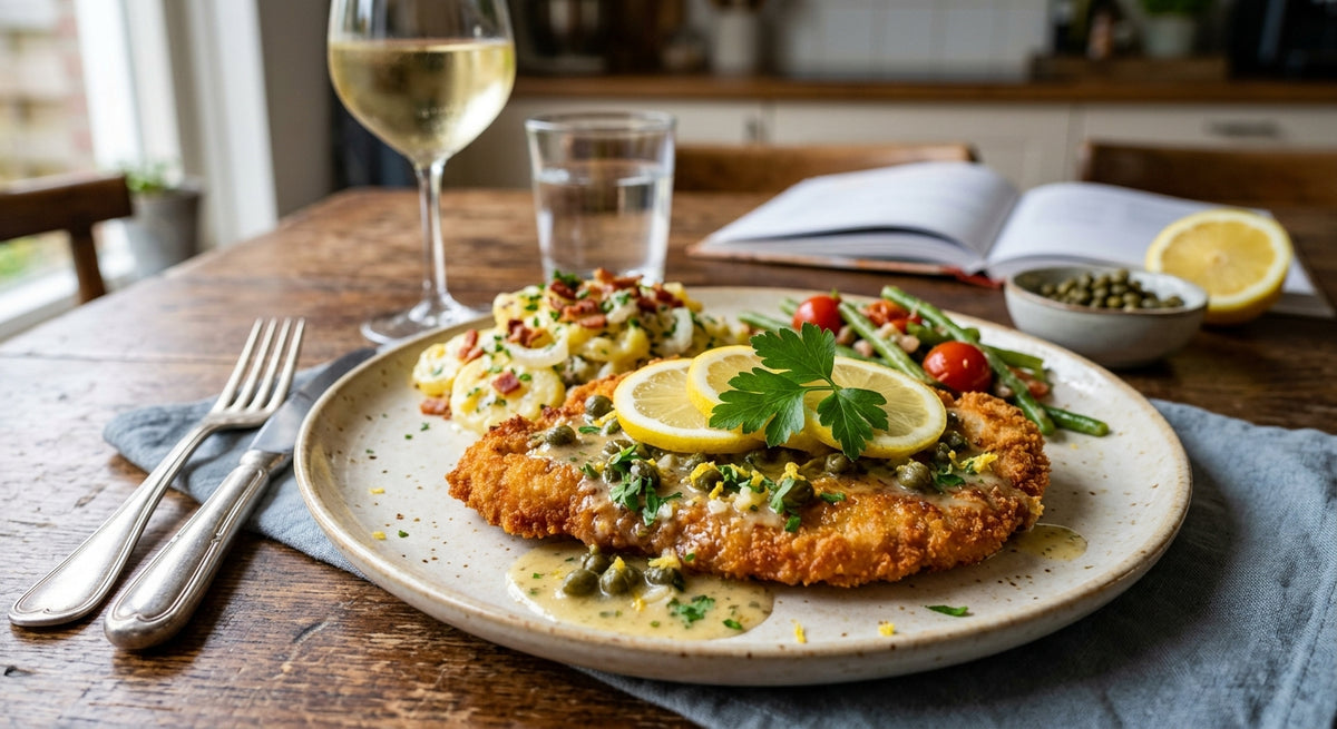 Gyldenbrun udenpå, mør indeni — sådan laver du den perfekte schnitzel derhjemme.