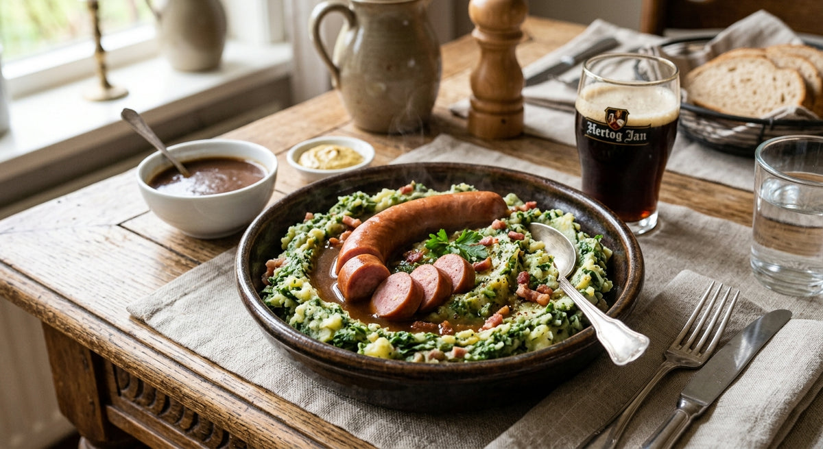 Comfort food på nederlandsk: robust, velsmagende og klar til servering.