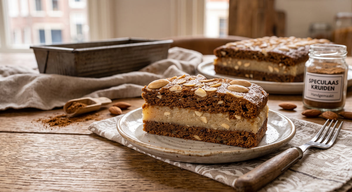 Sprød speculaas med en blød, sød kerne af mandelmasse