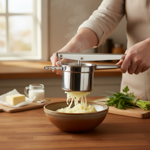 Ghidini Pureeknijper / Aardappelpers - RVS - med 2 Udskiftelige Skiver
