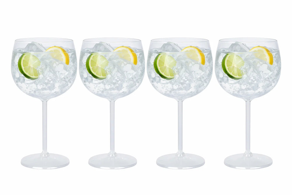 Cookinglife Gin Tonic Glazen Kunststof - CampVibe - Outdoor - Onbreekbar - 570 ml - 4 Stuks