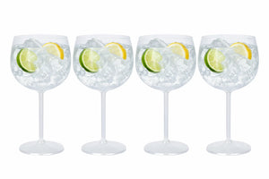 Cookinglife Gin Tonic Glazen Kunststof - CampVibe - Outdoor - Onbreekbar - 570 ml - 4 Stuks