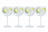 Cookinglife Gin Tonic Glazen Kunststof - CampVibe - Outdoor - Onbreekbar - 570 ml - 4 Stuks