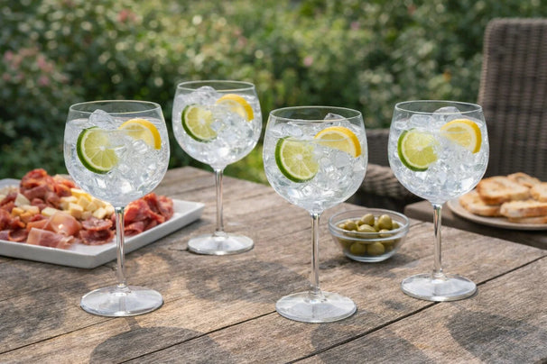 Cookinglife Gin Tonic Glazen Kunststof - CampVibe - Outdoor - Onbreekbar - 570 ml - 4 Stuks