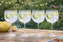 Cookinglife Gin Tonic Glazen Kunststof - CampVibe - Outdoor - Onbreekbar - 570 ml - 4 Stuks