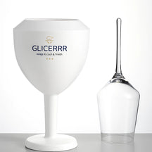 GLICERRR Vinglas køler og holder sæt + glas - 2 stykker