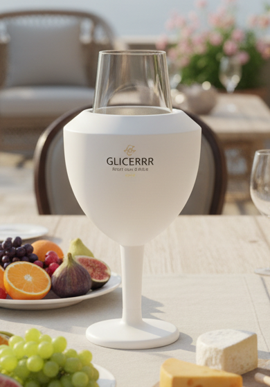 GLICERRR Vinglas køler og holder sæt + glas