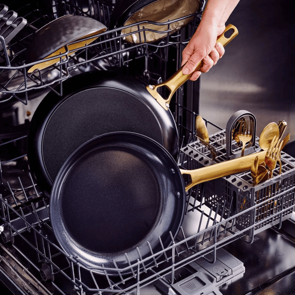 GreenPan Pannenset Padova Reserve Black 6-delt - Keramisk non-stick belægning - Kogepande ø 24 cm, Steelpande ø 18, 20 cm, Stegepande ø 20, 28 cm & Gryde ø 24 cm