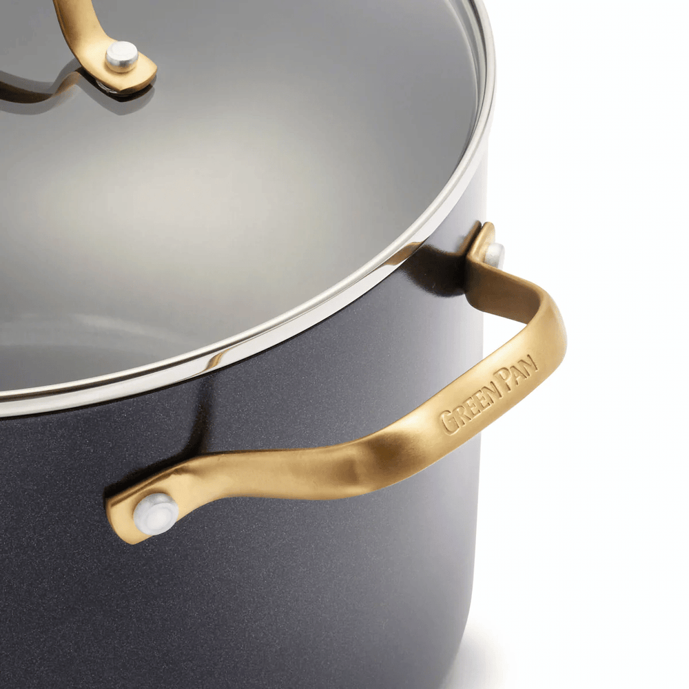 GreenPan Pannenset Padova Reserve Black 6-delt - Keramisk non-stick belægning - Kogepande ø 24 cm, Steelpande ø 18, 20 cm, Stegepande ø 20, 28 cm & Gryde ø 24 cm