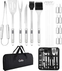 GrillX BBQ Accessoires Gereedskabssæt - BBQ Tang, Spatel, Vork, Borste - Komplet Grillværktøjssæt