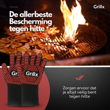 GrillX BBQ Handsker / Ovnhandsker - Ekstra Greb - 2 Styk