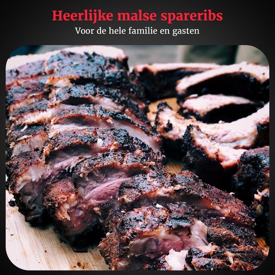 GrillX BBQ Sparerib Rack - Varmebestandigt Stål - Grillning af Kød og Fjerkræ