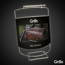 GrillX BBQ Sparerib Rack - Varmebestandigt Stål - Grillning af Kød og Fjerkræ