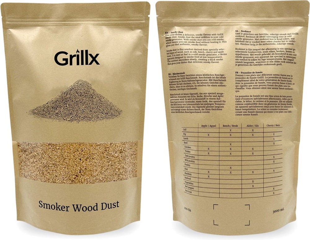 Grillx Rookmot Appel - Til Kold Rygning - 3 Liter