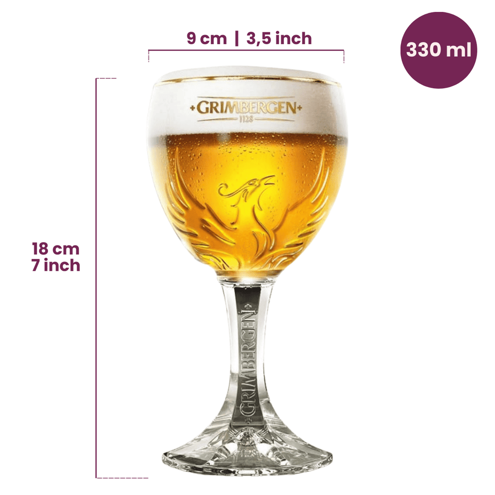 Grimbergen Bierglazen på Fod - 330 ml - 6 stk.