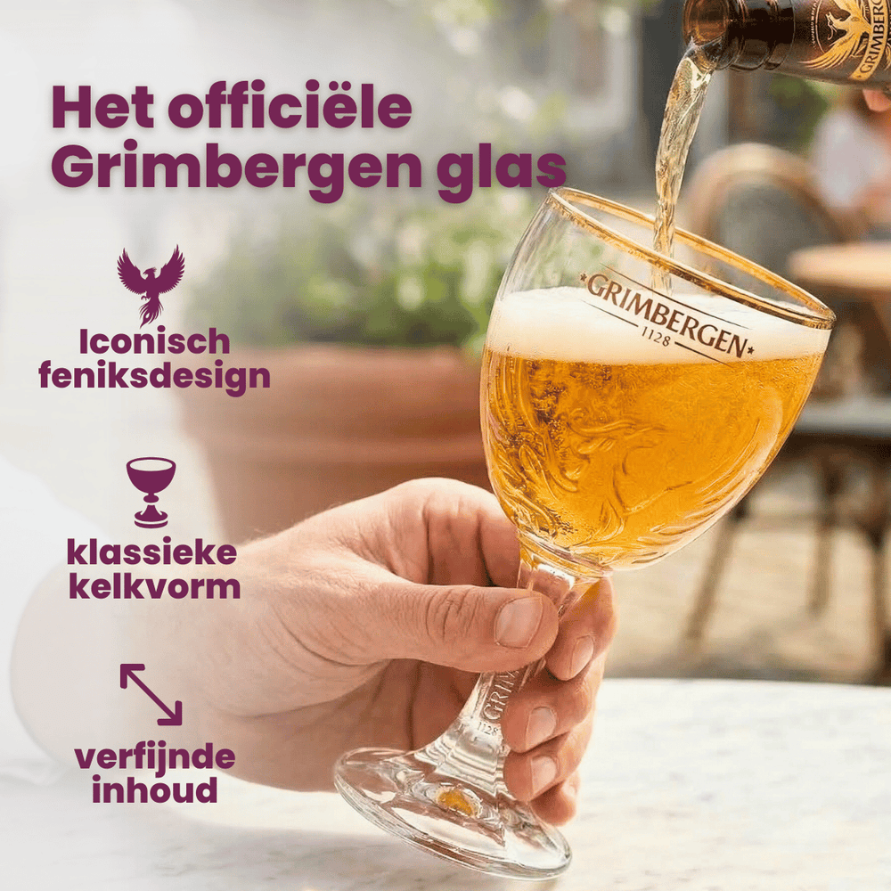Grimbergen Bierglazen på Fod - 330 ml - 6 stk.