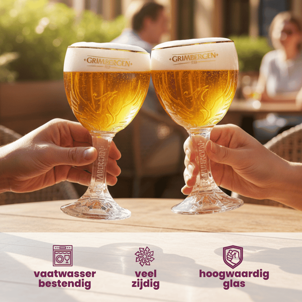 Grimbergen Bierglazen på Fod - 330 ml - 6 stk.