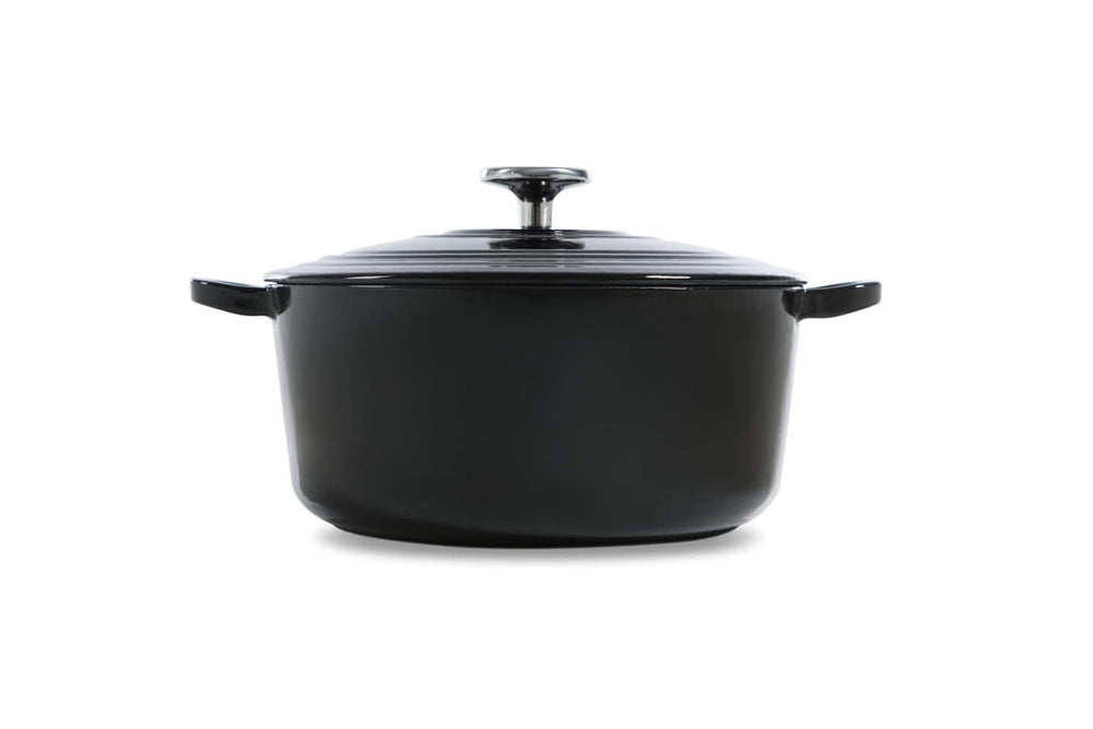 BK Stegegryde Bourgogne Jet Black Gussejern ø 28 cm / 6.7 liter - emaljeret non-stick belægning