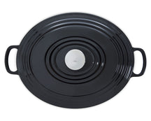 BK Braadpan Bourgogne Jet Black Gietijzer Ovaal 32 x 26 cm / 7.5 Liter - bovenaanzicht