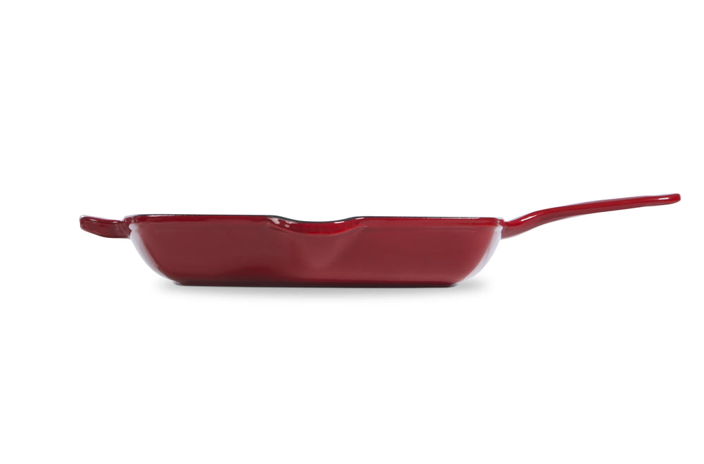 BK Grillpande Bourgogne Chili Red Gussejern 26 x 26 cm - emaljeret non-stick belægning