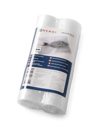 Hendi Vacumeerzakken med reliæf på rulle - Sous Vide Poser - 28 x 600 cm - Egnet til FoodSaver vakuummaskiner - 2 stk.